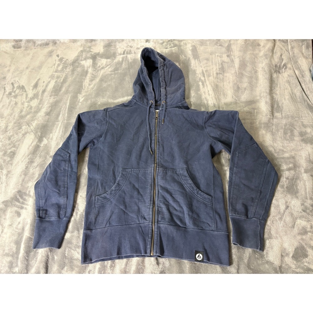 American Giant Mens Full Zip Hoodie Size M Navy Blue Cotton Made In USA